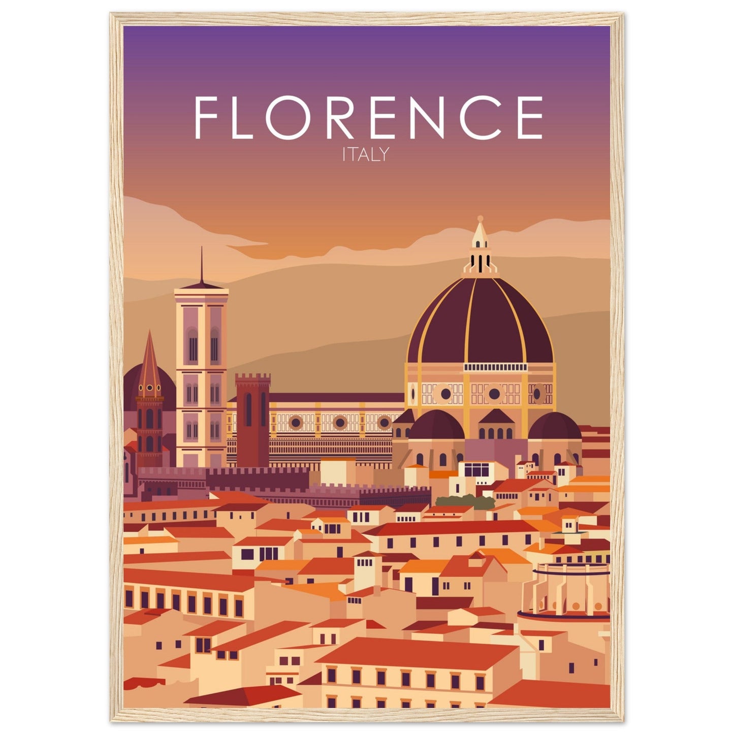 Florence Poster | Florence Wall Art | Florence Sunset Print