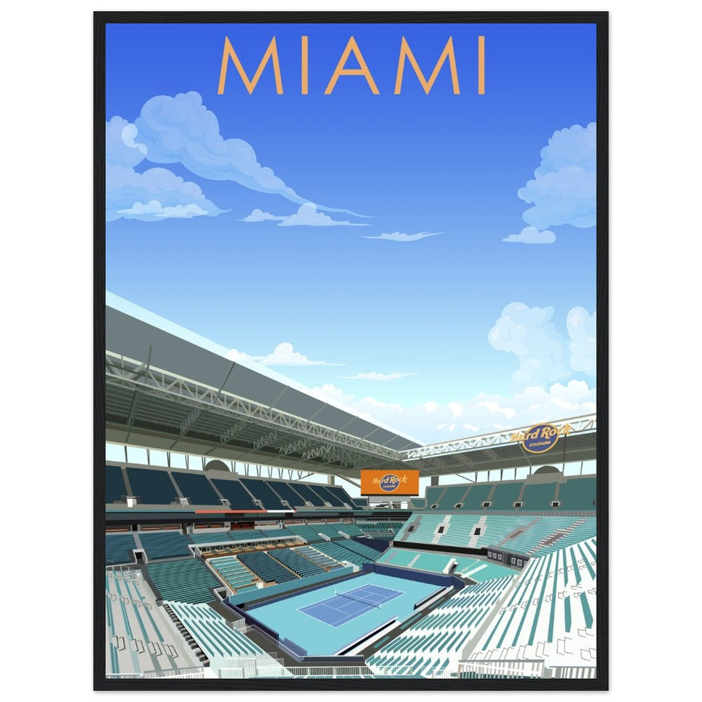 Miami Open ATP/WTA Tennis Stadium Poster