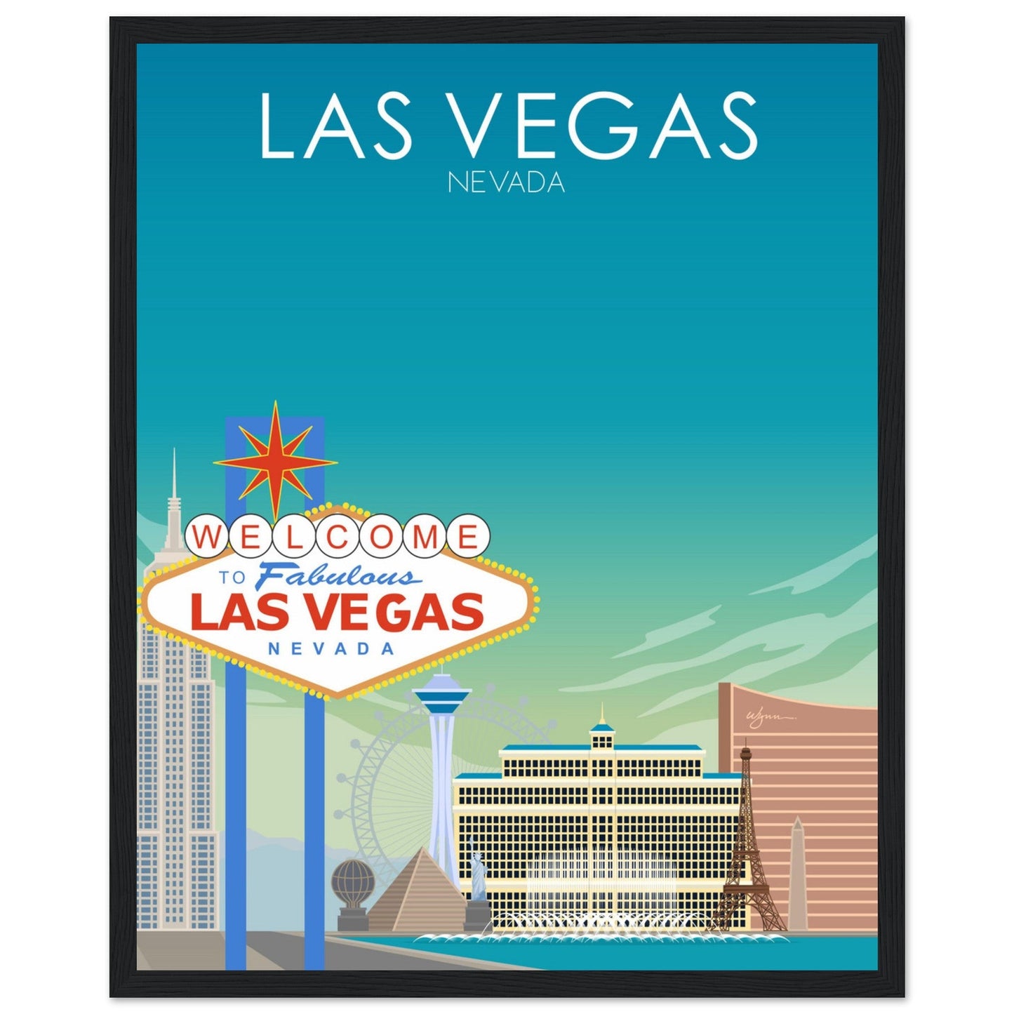 Las Vegas Poster | Las Vegas Wall Art | Las Vegas Daytime Print