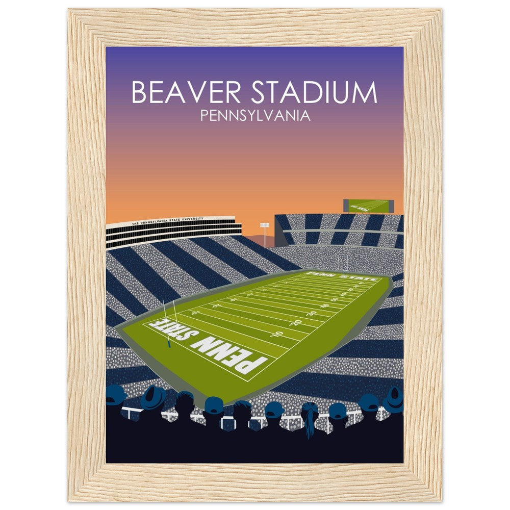 Beaver Stadium Poster | Penn State University Football Stadium Print