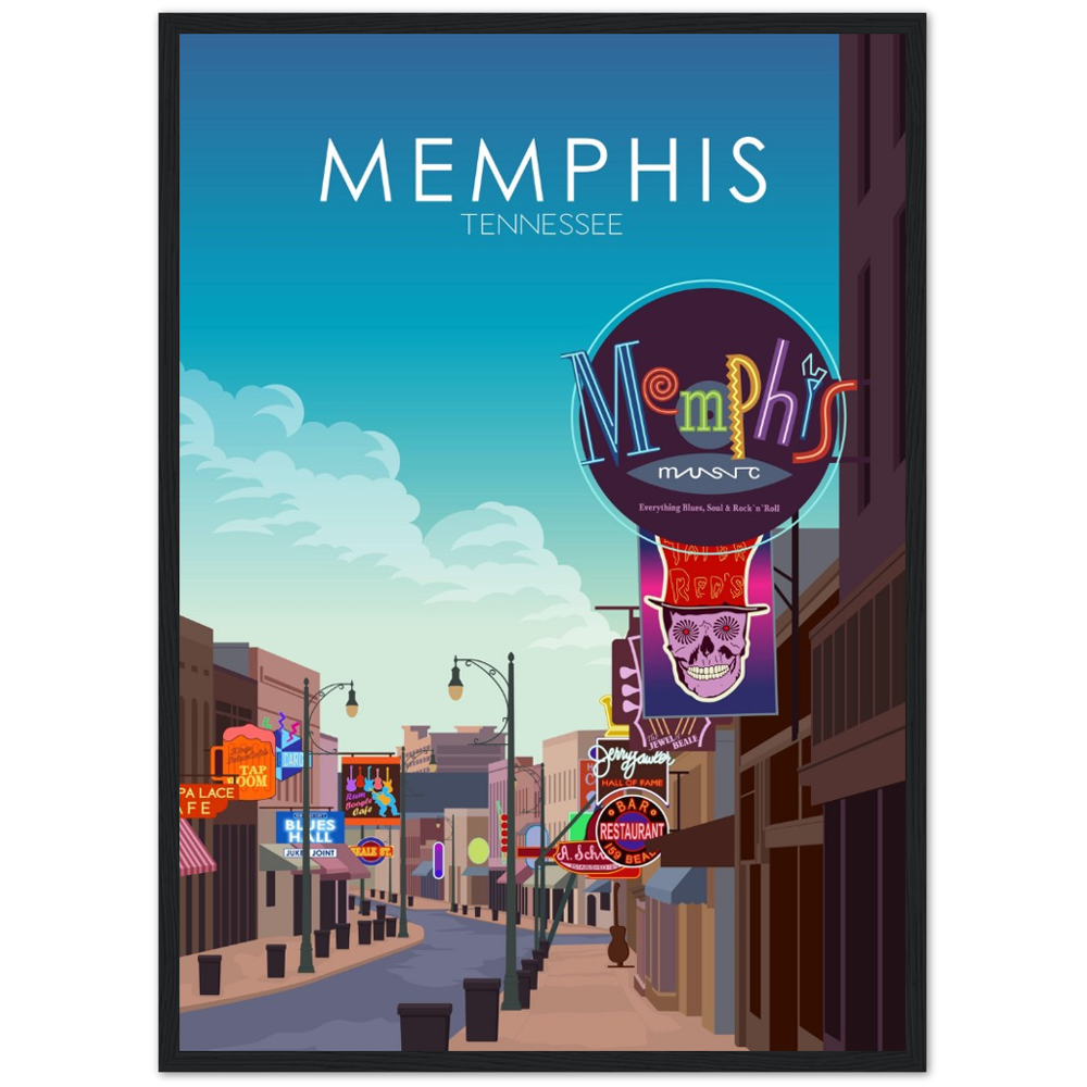 Memphis Poster | Memphis Wall Art | Memphis Daytime Print