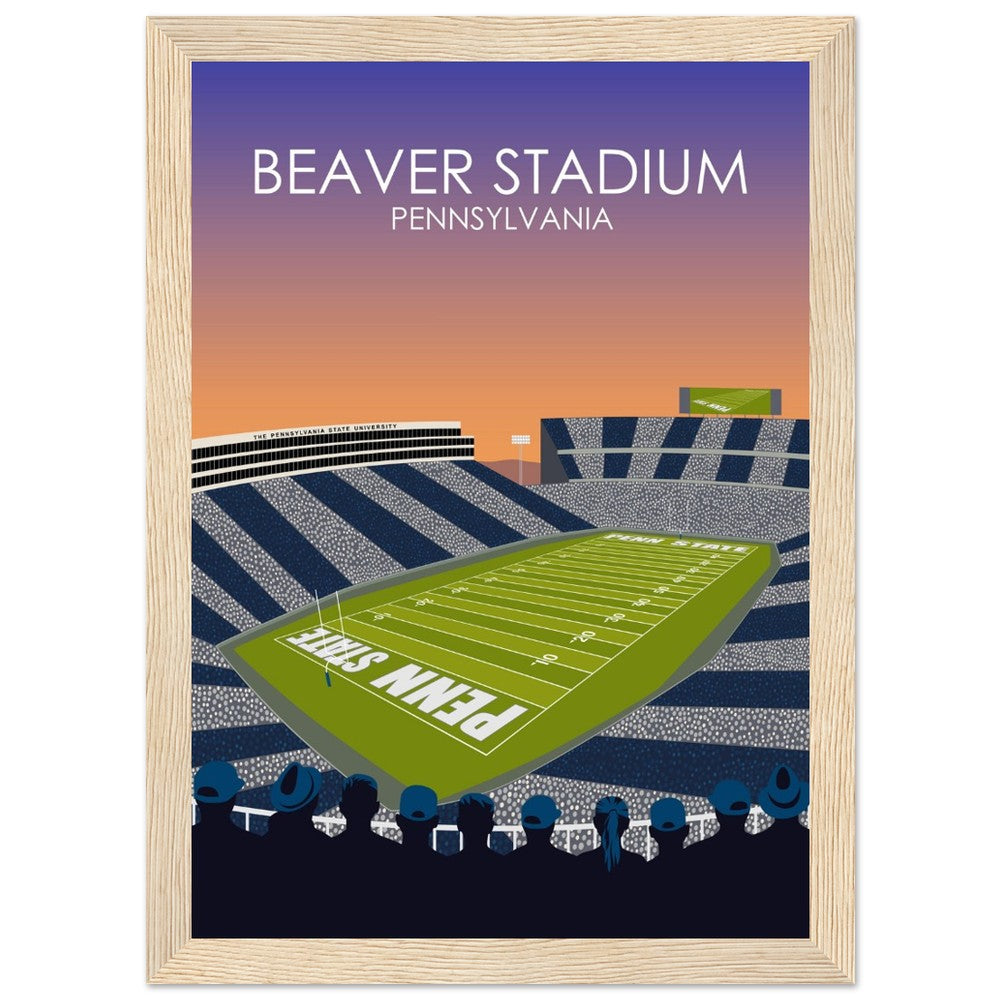 Beaver Stadium Poster | Penn State University Football Stadium Print