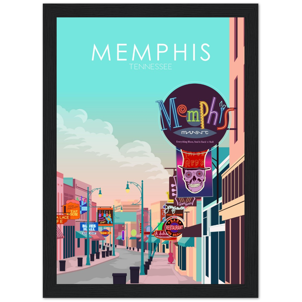 Memphis Poster | Memphis Wall Art | Memphis Pastel Print