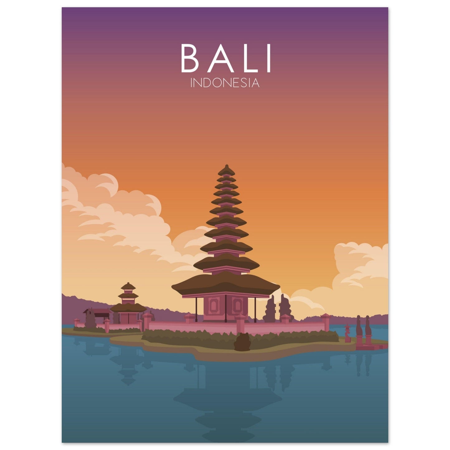 Bali Poster | Bali Wall Art | Bali Sunset Print