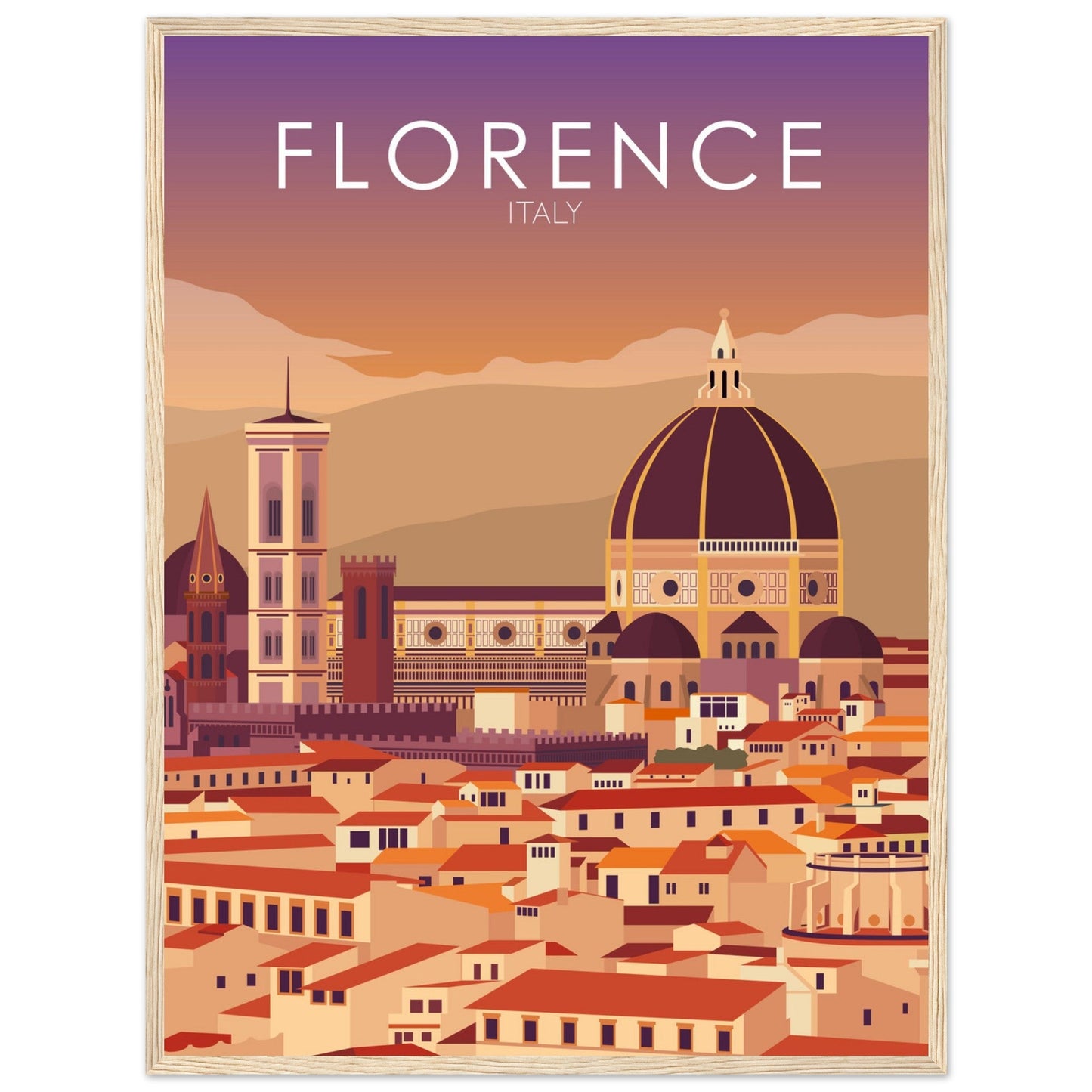 Florence Poster | Florence Wall Art | Florence Sunset Print