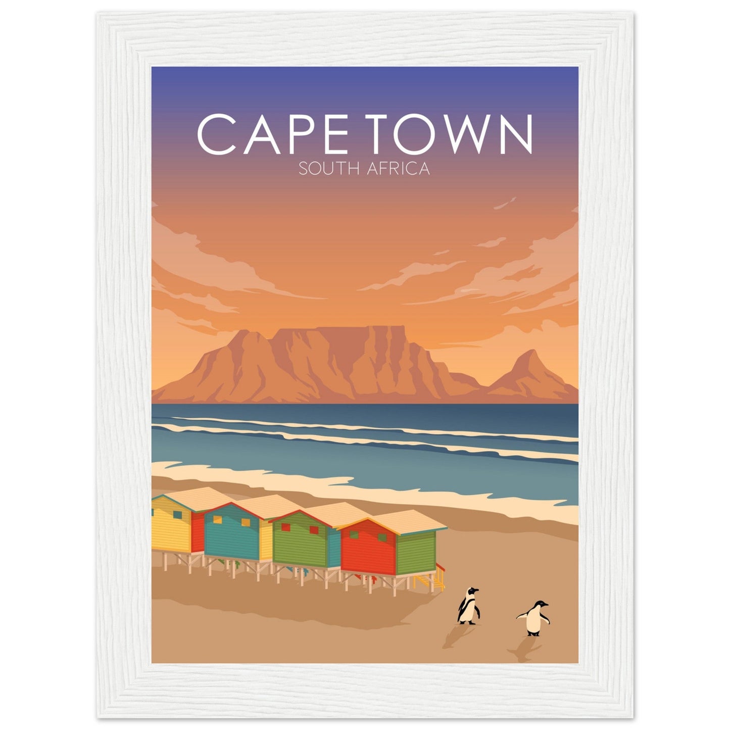 Cape Town Poster | Cape Town Wall Art | Cape Town Sunset Print