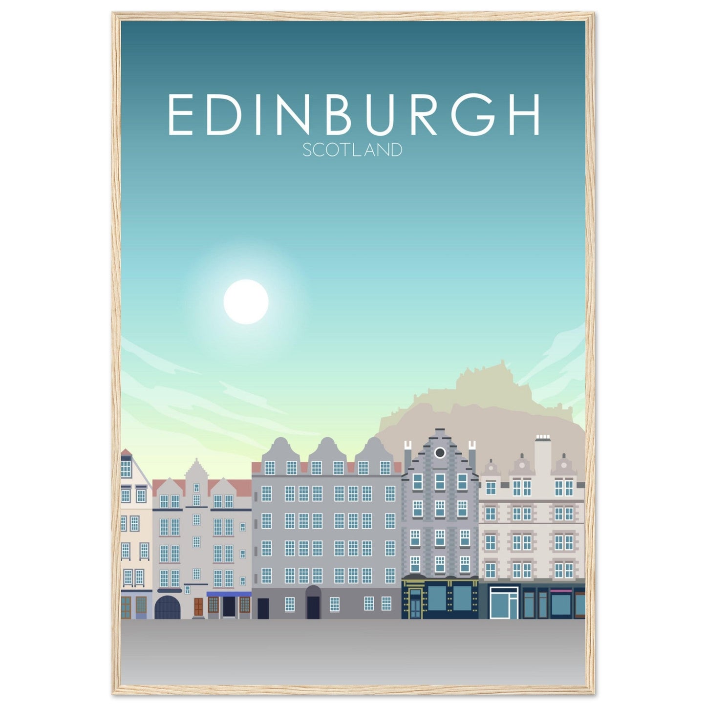 Edinburgh Poster | Edinburgh Wall Art | Edinburgh Daytime Print