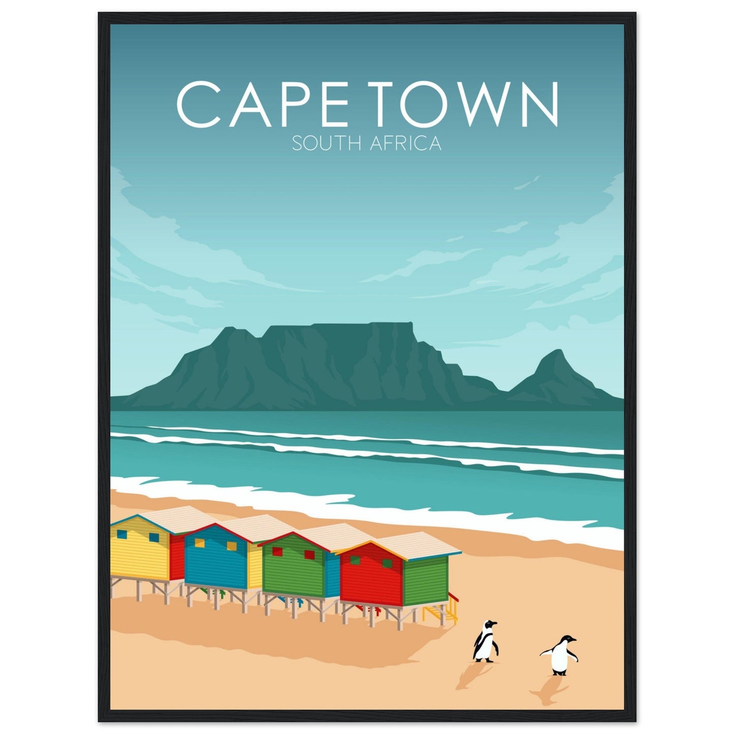 Cape Town Poster | Cape Town Wall Art | Cape Town Daytime Print
