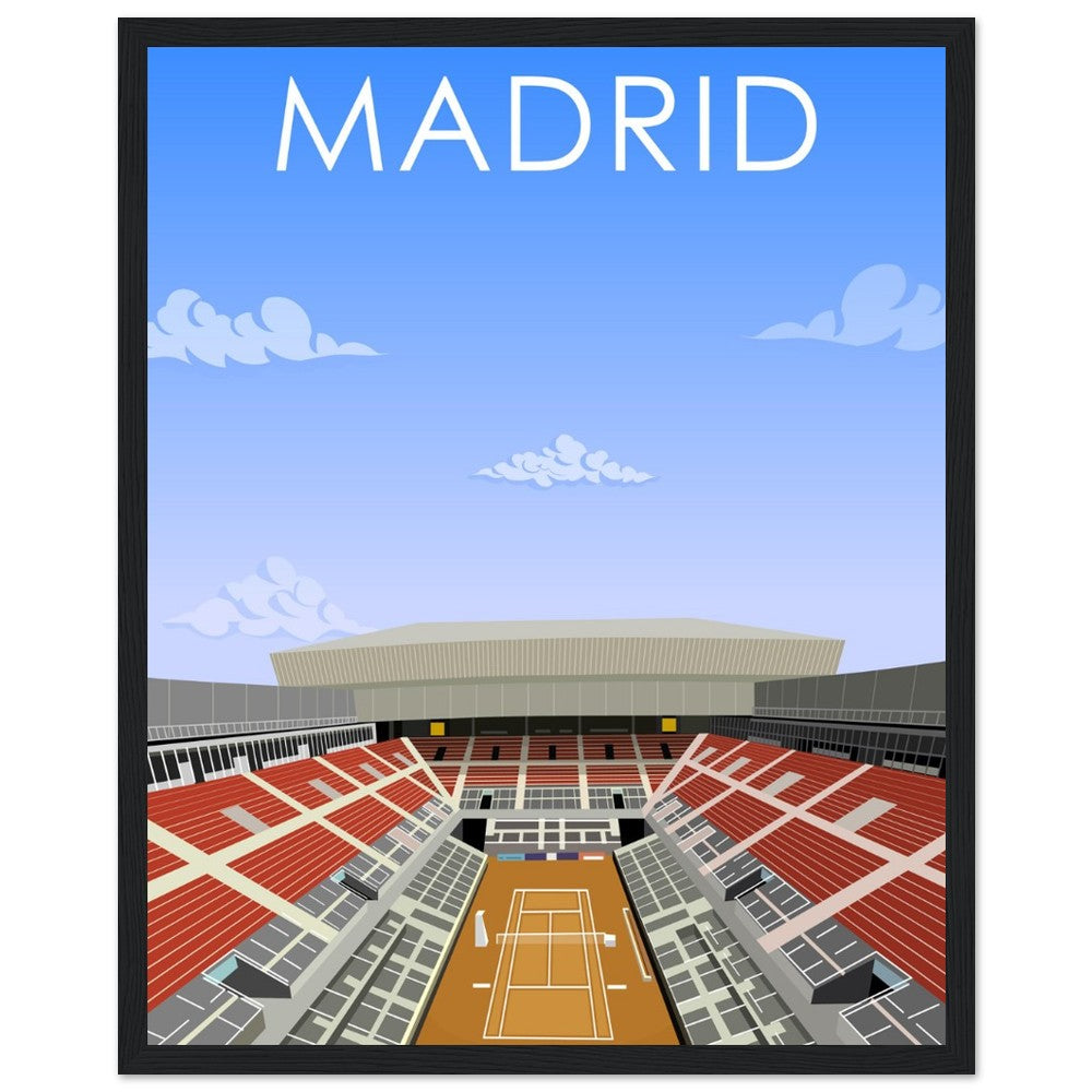 Madrid ATP/WTA Caja Magica Tennis Stadium Poster