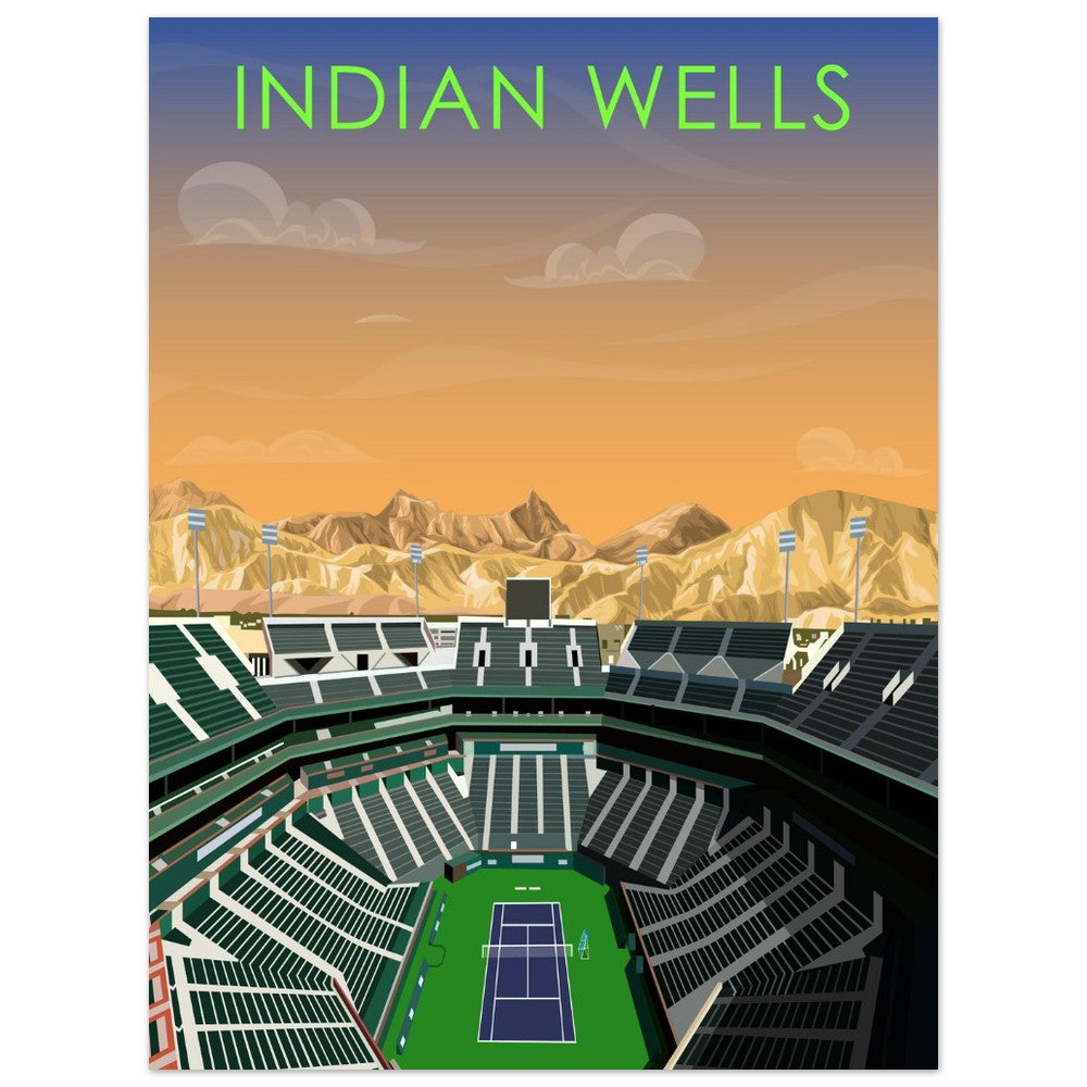 Indian Wells ATP/WTA Tennis Stadium Poster