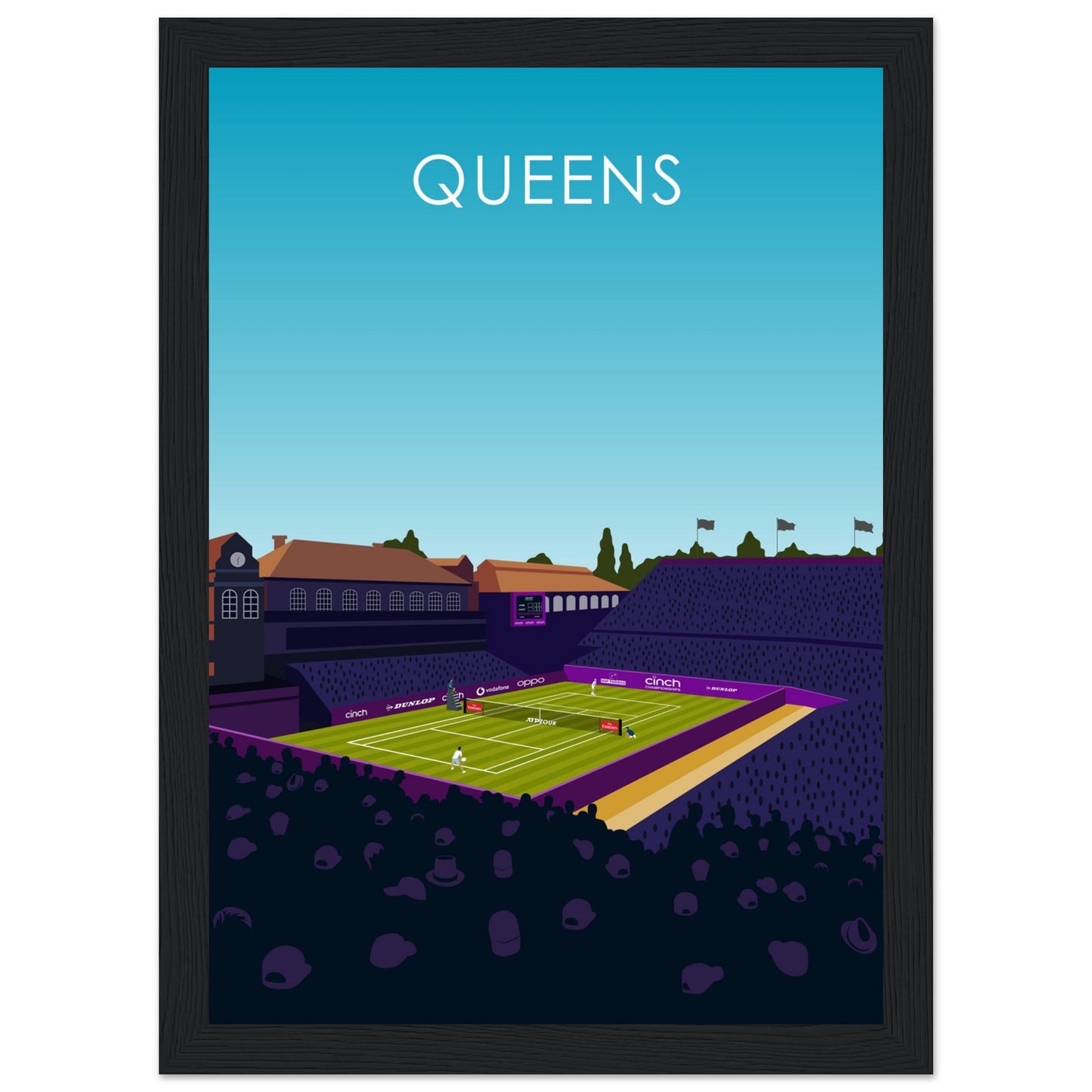 Queens Club Centre Court Cinch Championships Tennis Poster