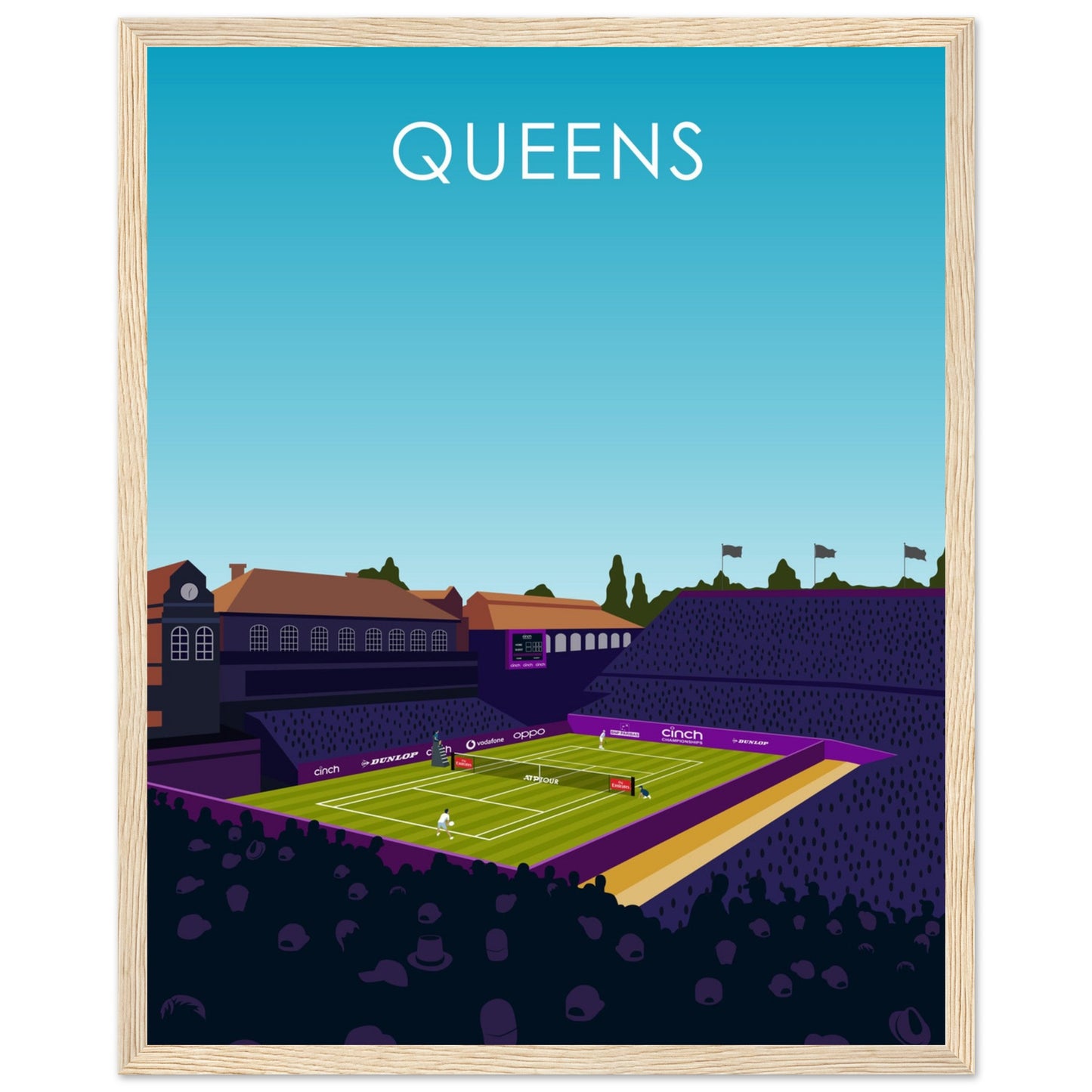 Queens Club Centre Court Cinch Championships Tennis Poster