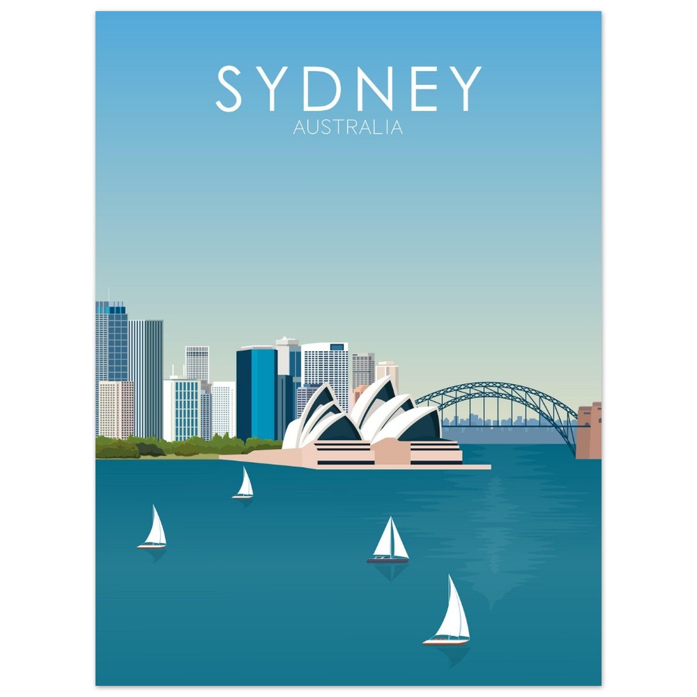 Sydney Poster | Sydney Wall Art | Sydney Daytime Print