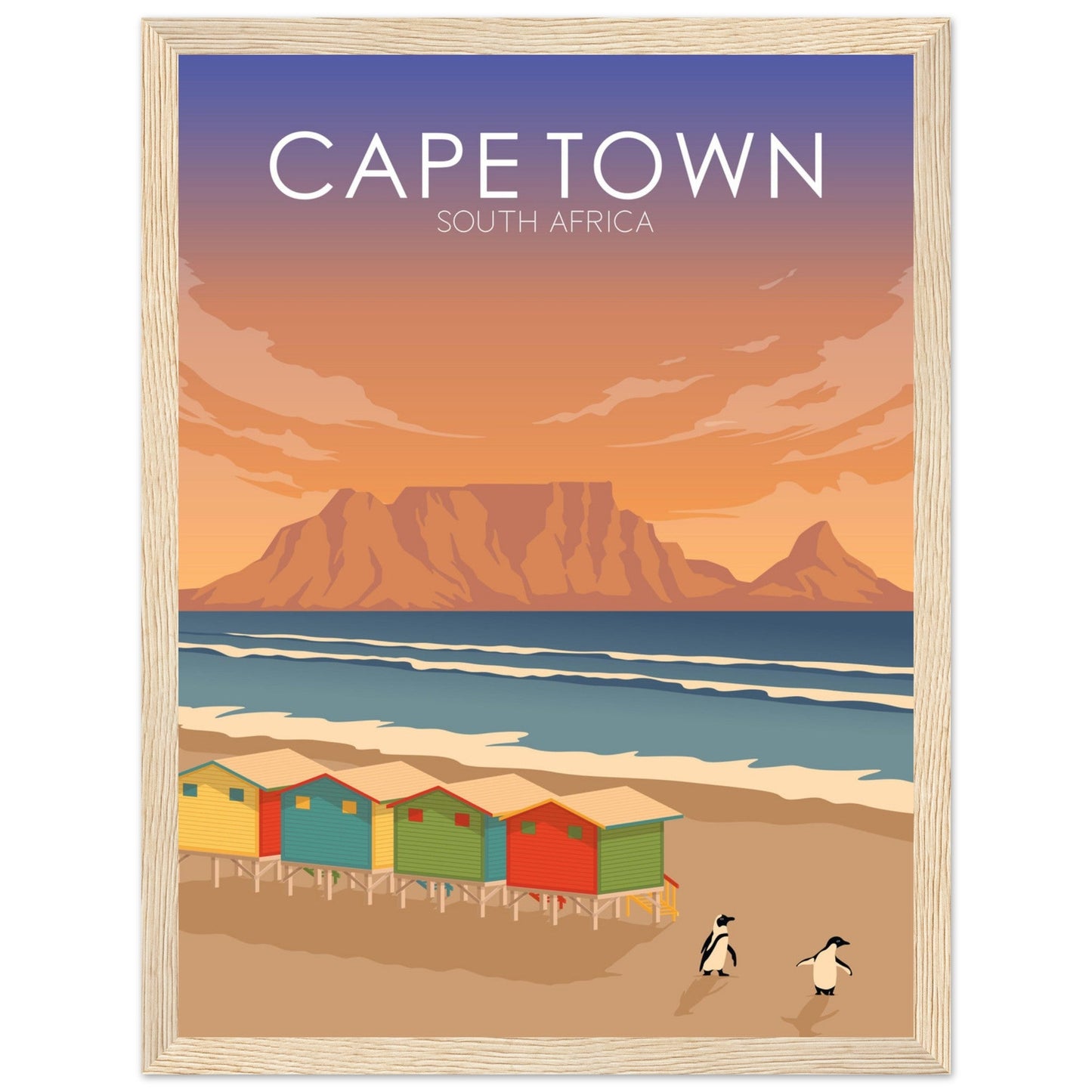Cape Town Poster | Cape Town Wall Art | Cape Town Sunset Print