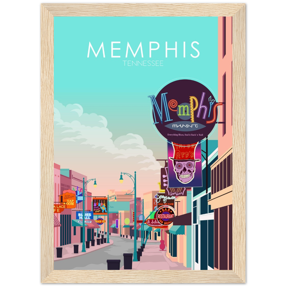 Memphis Poster | Memphis Wall Art | Memphis Pastel Print