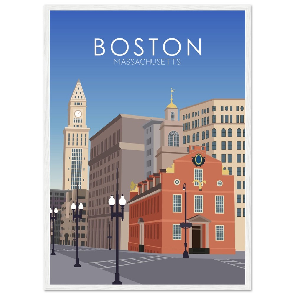 Boston Poster | Boston Wall Art | Boston Daytime Print