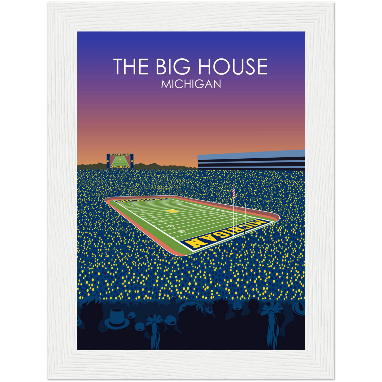 The Big House Poster | University of Michigan College Football Stadium Print