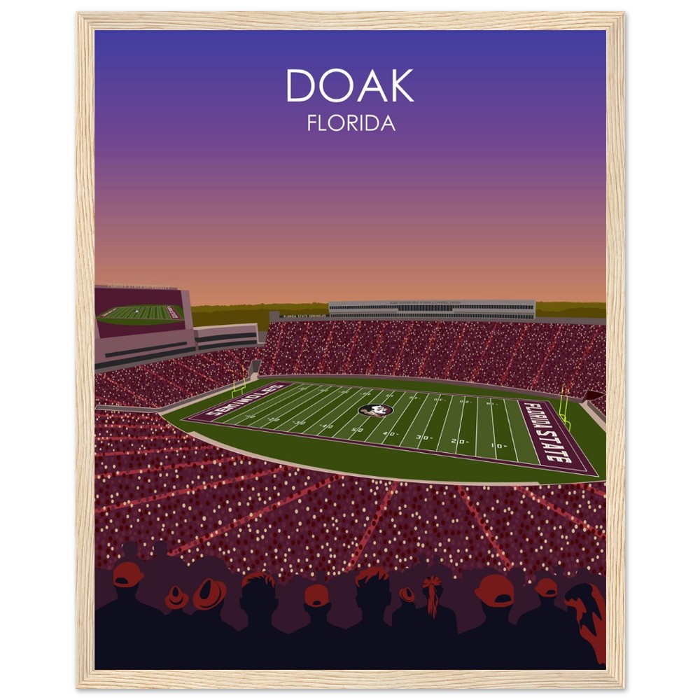 Doak Campbell Stadium Poster | Florida State University Football Stadium Print