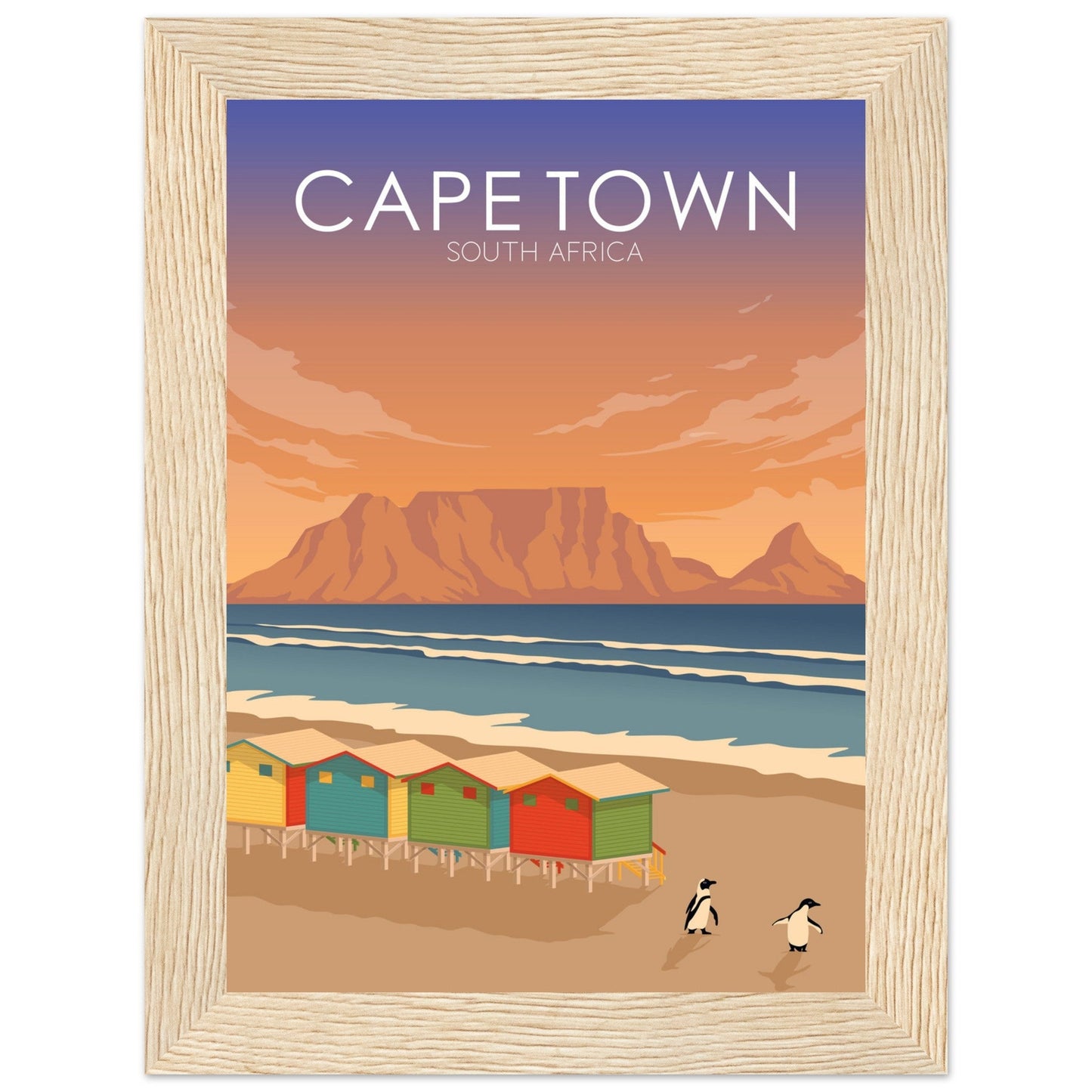 Cape Town Poster | Cape Town Wall Art | Cape Town Sunset Print