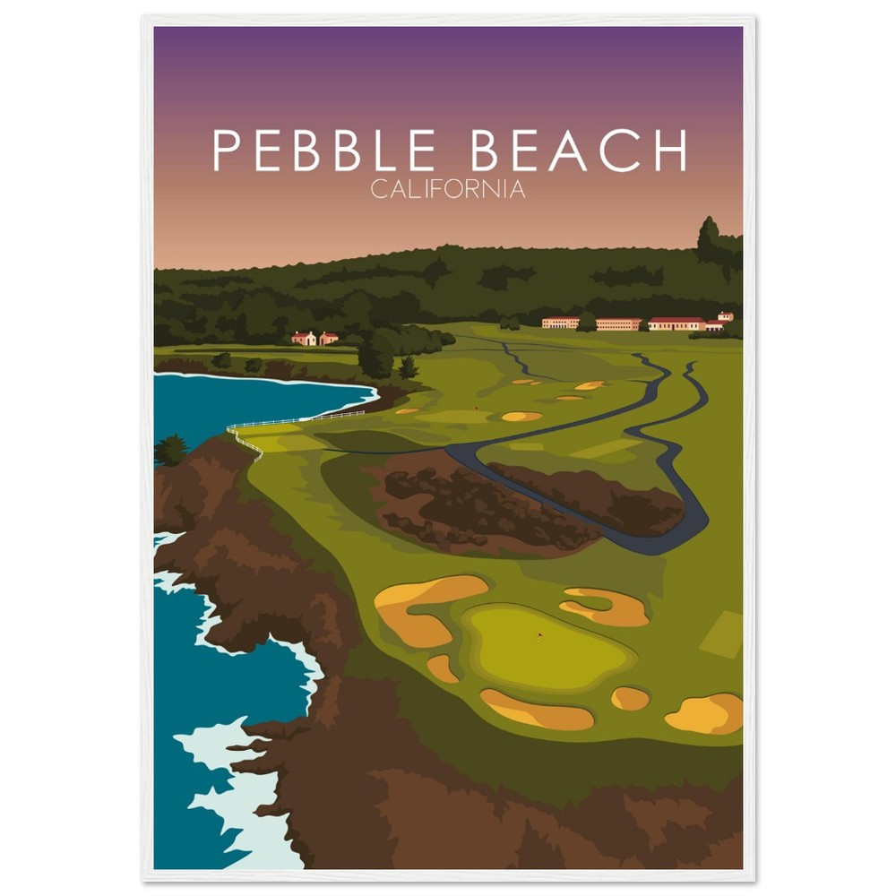 Pebble Beach Golf Course Sunset Print
