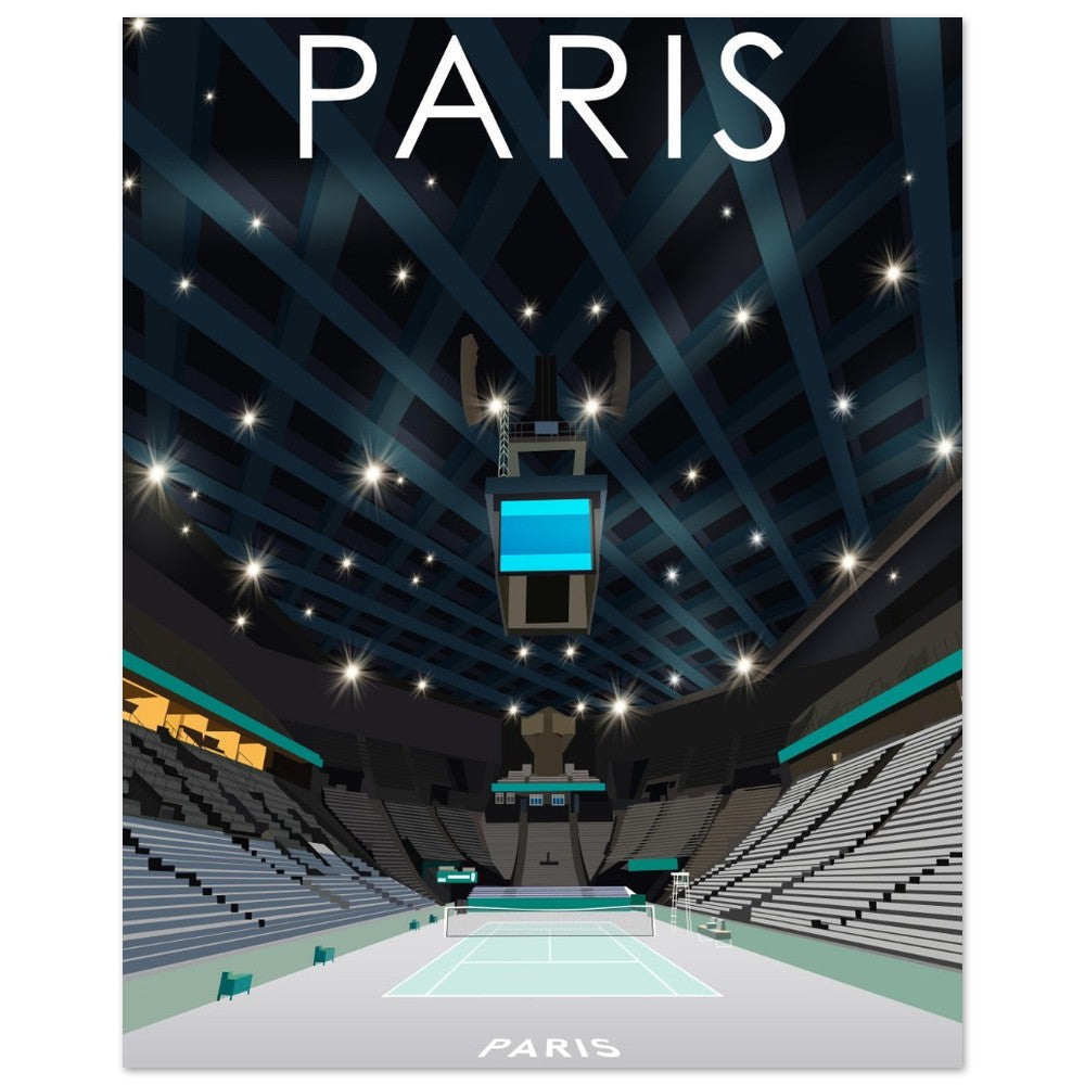 Paris Indoors ATP Masters Tennis Stadium Poster