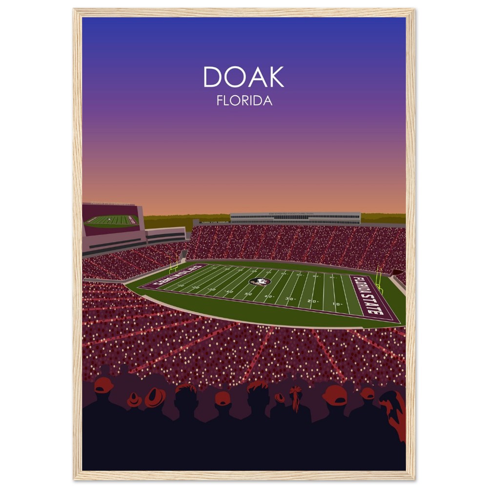 Doak Campbell Stadium Poster | Florida State University Football Stadium Print