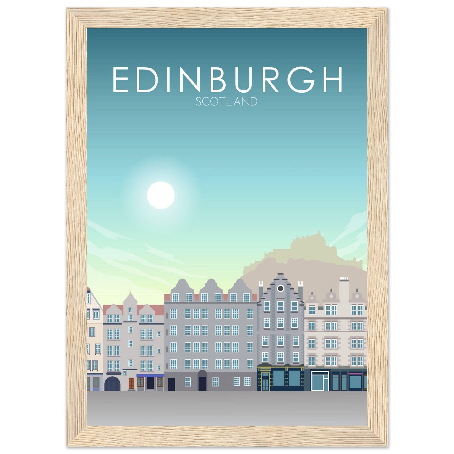 Edinburgh Poster | Edinburgh Wall Art | Edinburgh Daytime Print
