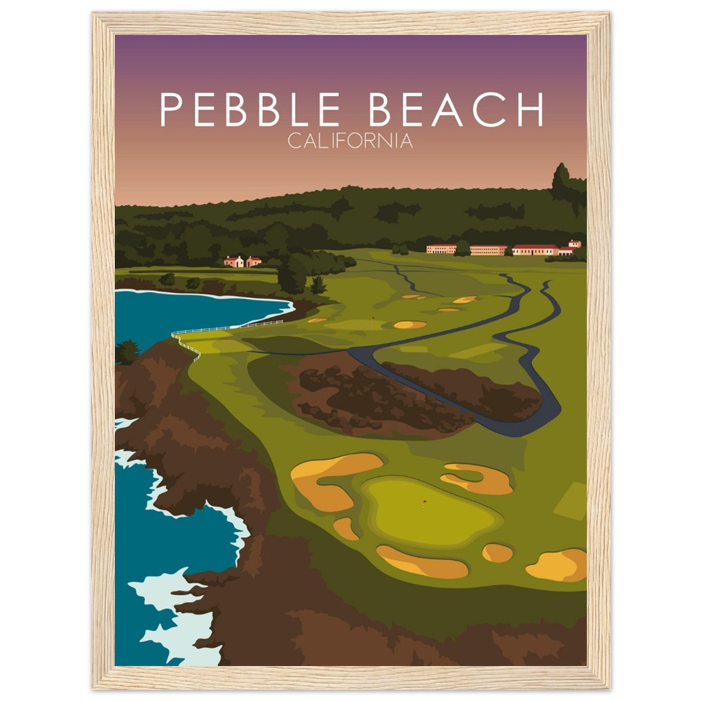 Pebble Beach Golf Course Sunset Print