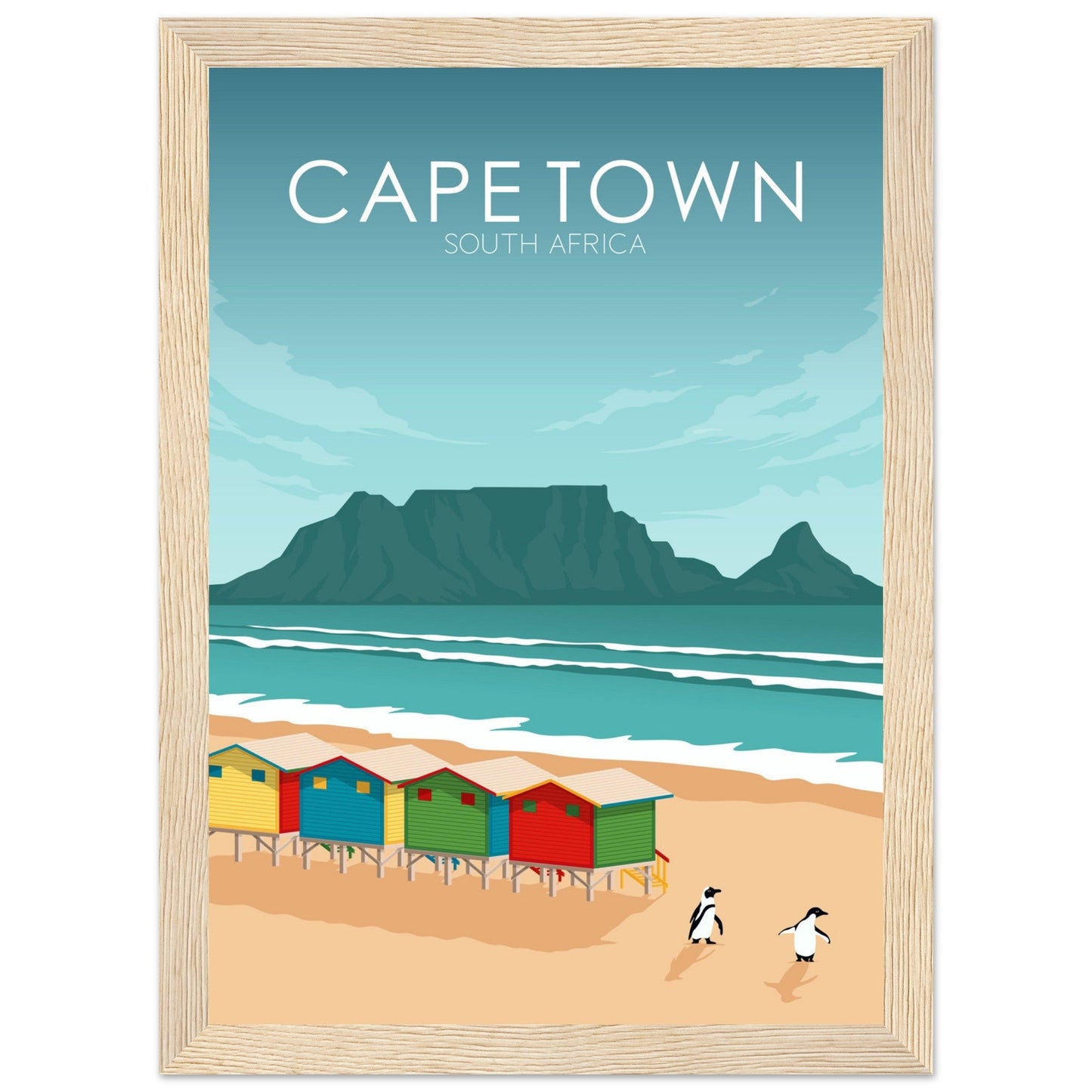 Cape Town Poster | Cape Town Wall Art | Cape Town Daytime Print