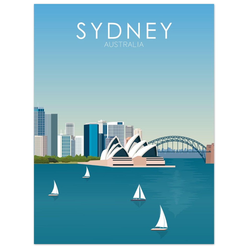 Sydney Poster | Sydney Wall Art | Sydney Daytime Print