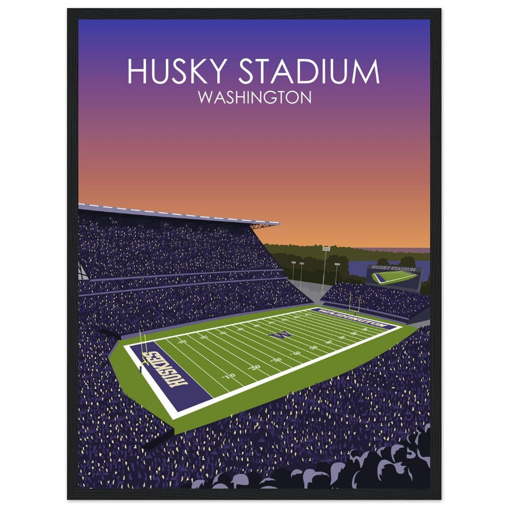 Husky Stadium Poster | University of Washington College Football Print