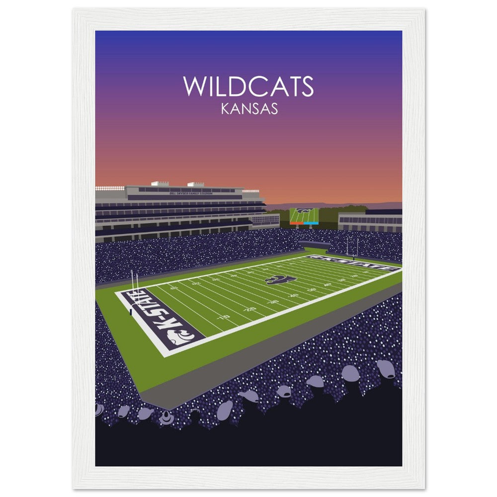 Bill Snyder Family Football Stadium Poster | University of Kansas State Wildcats College Football Stadium Print