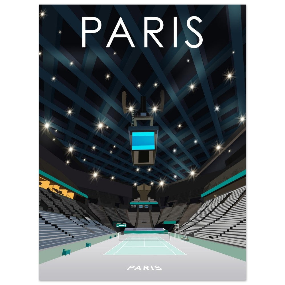 Paris Indoors ATP Masters Tennis Stadium Poster