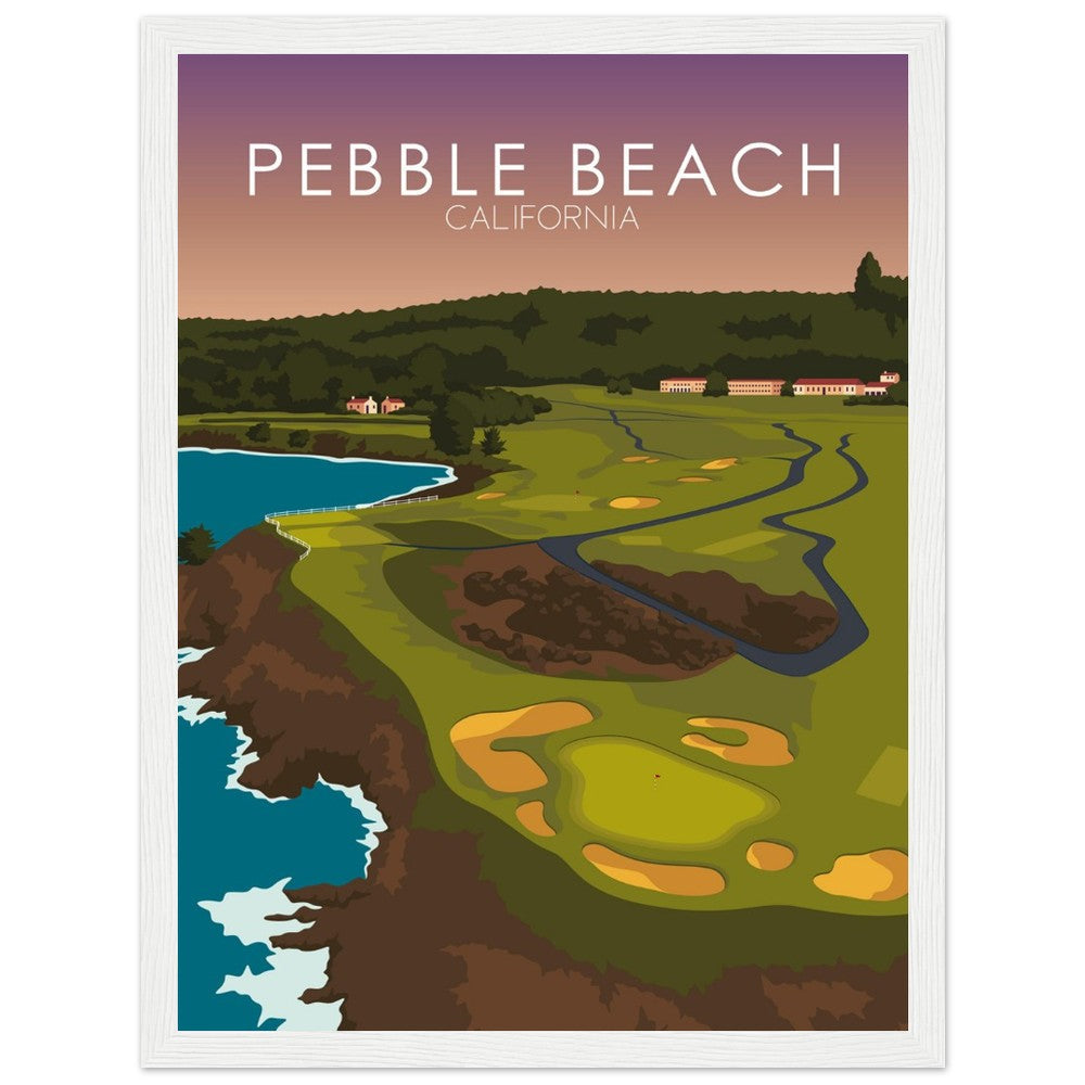 Pebble Beach Golf Course Sunset Print
