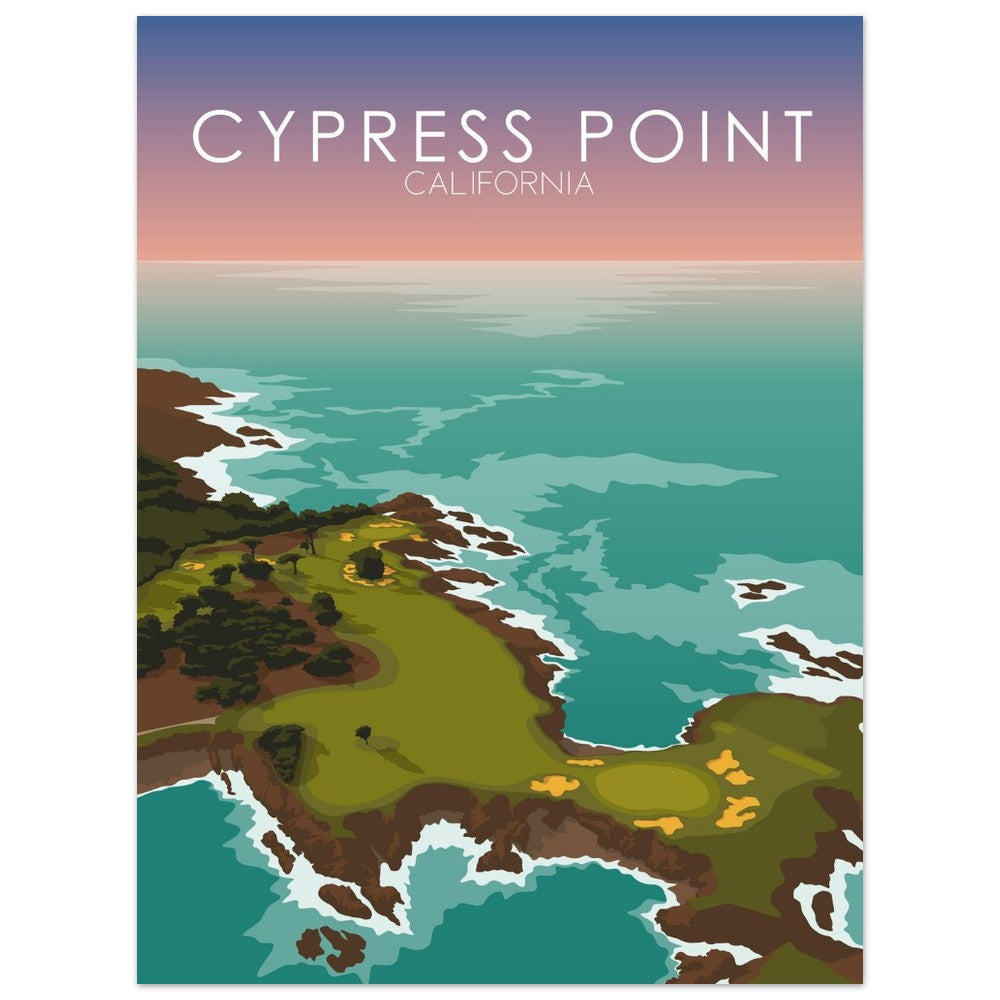 Cypress Point Golf Course Sunset Print