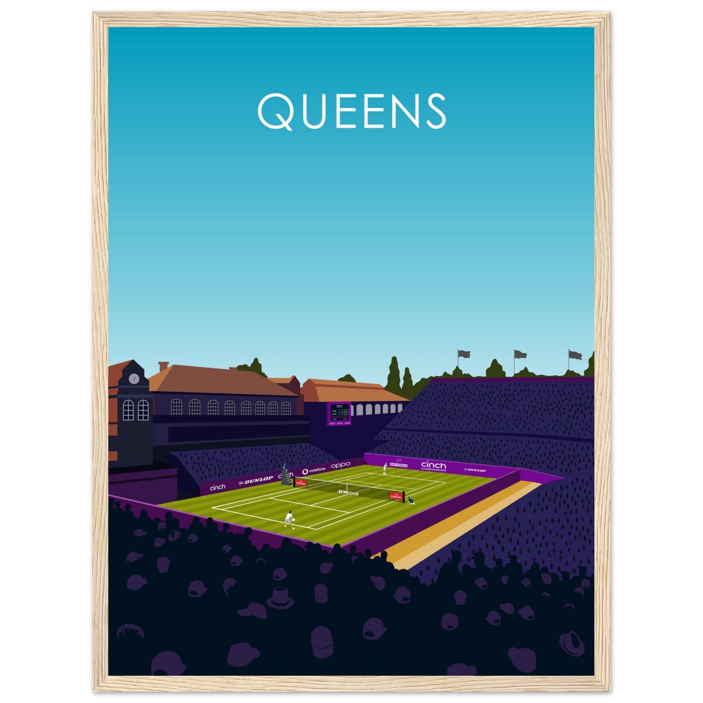 Queens Club Centre Court Cinch Championships Tennis Poster