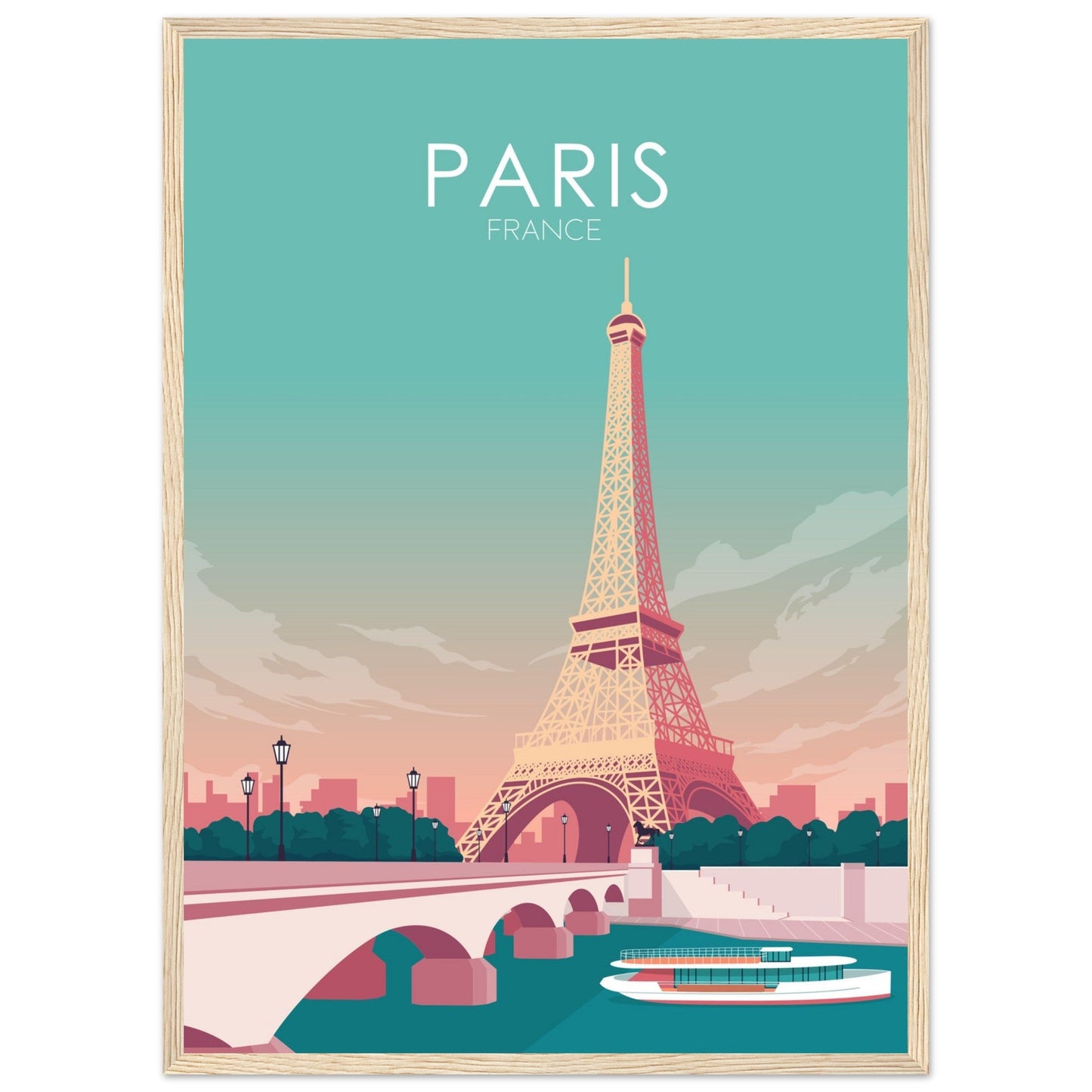 Paris Poster | Paris Wall Art | Paris Pastel Print