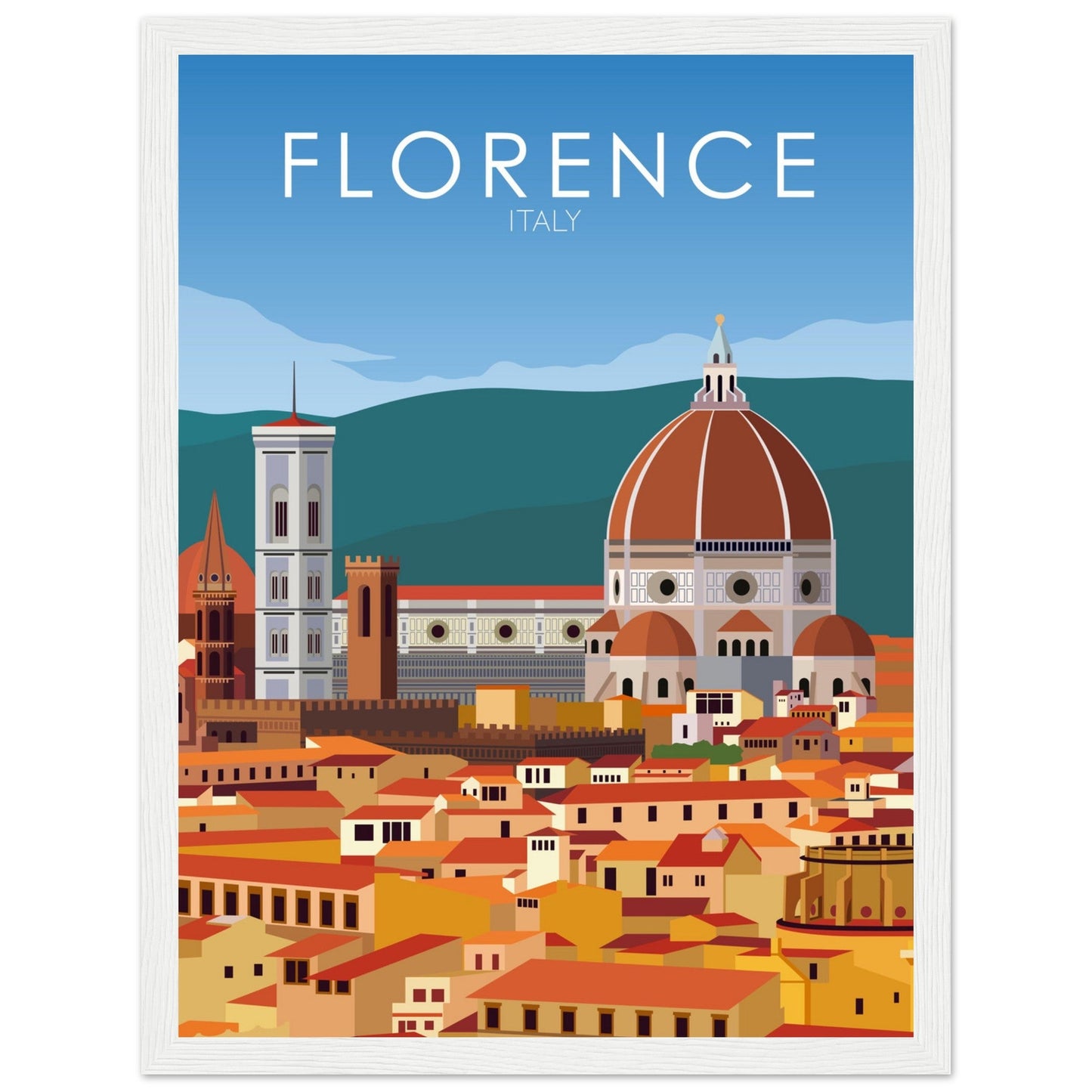 Florence Poster | Florence Wall Art | Florence Daytime Print