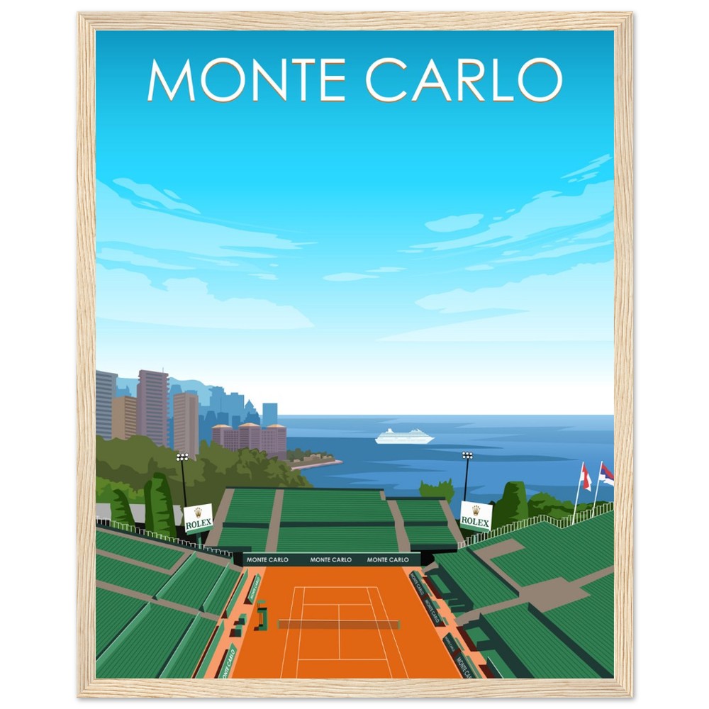 Monte Carlo ATP Masters Tennis Stadium Poster