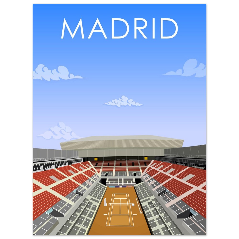 Madrid ATP/WTA Caja Magica Tennis Stadium Poster