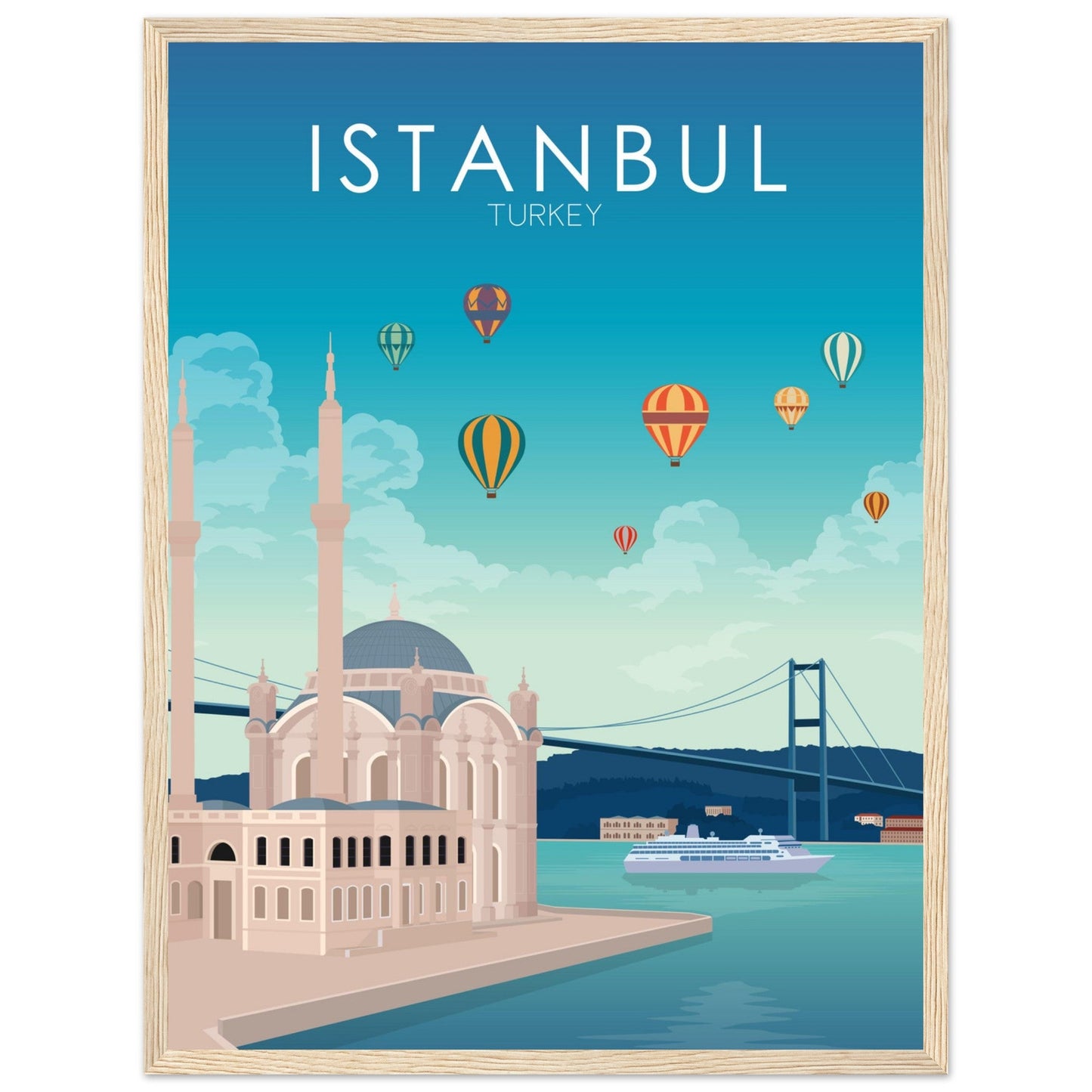 Istanbul Poster | Istanbul Wall Art | Istanbul Daytime Print
