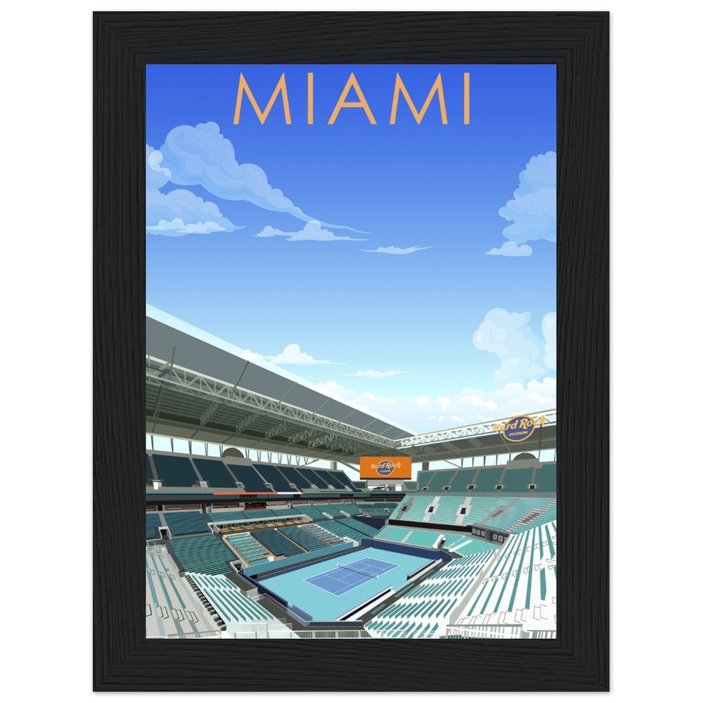 Miami Open ATP/WTA Tennis Stadium Poster