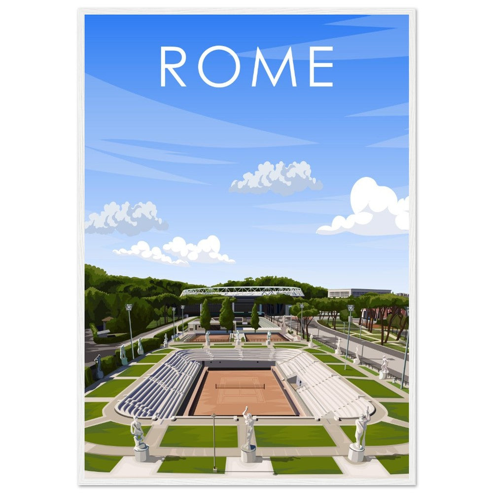Rome ATP/WTA Masters Pietrangeli Tennis Stadium Poster