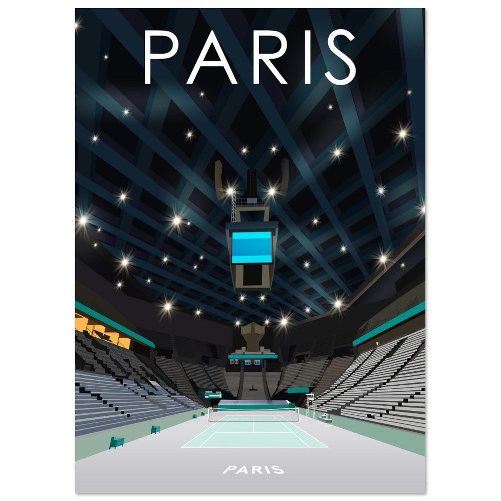 Paris Indoors ATP Masters Tennis Stadium Poster