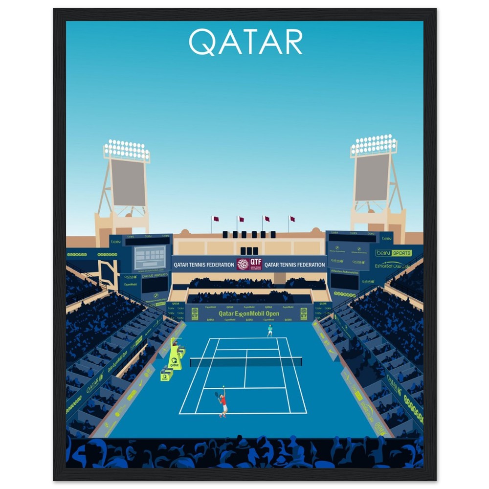 Qatar Open Tennis Poster