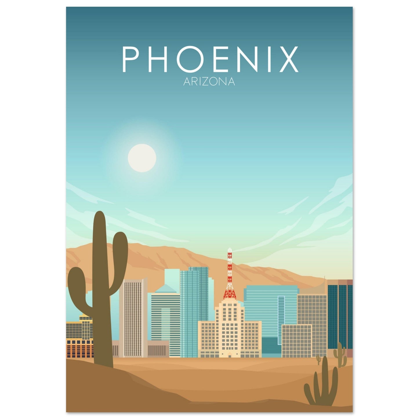 Phoenix Poster | Phoenix Wall Art | Phoenix Daytime Print
