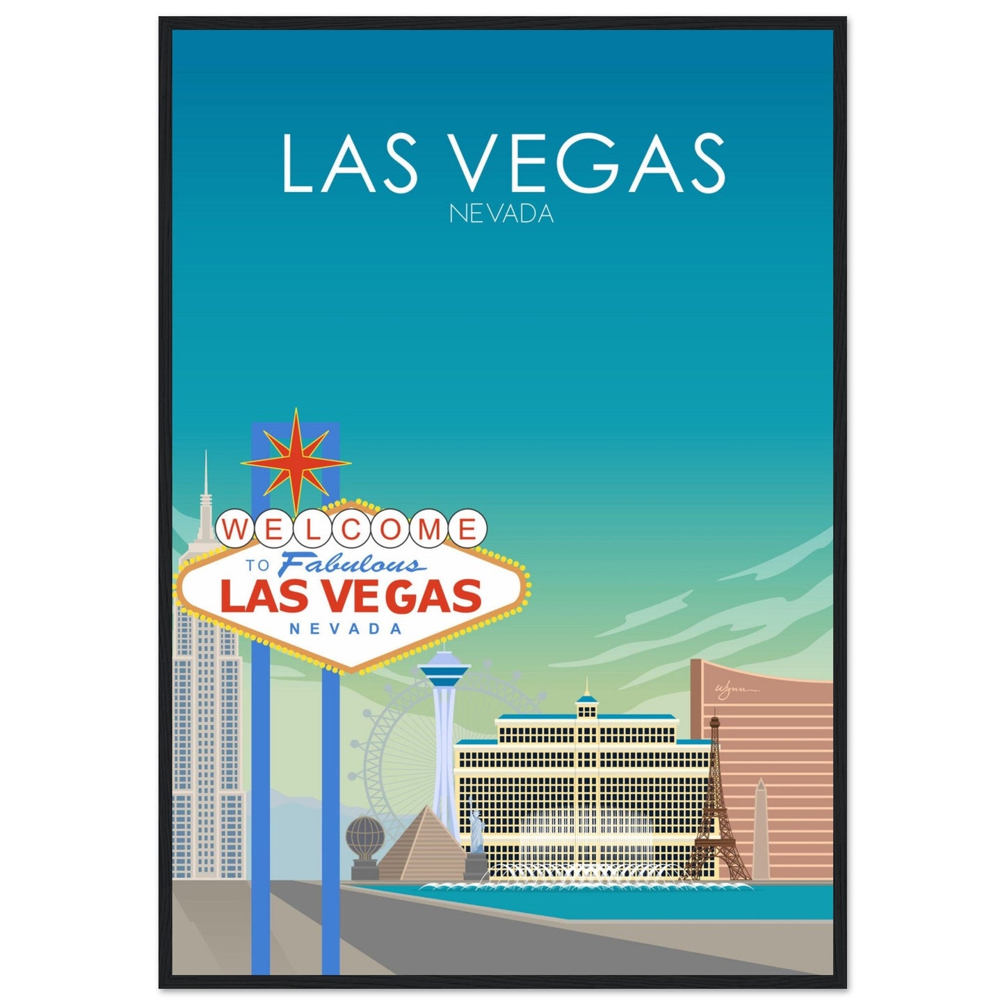 Las Vegas Poster | Las Vegas Wall Art | Las Vegas Daytime Print