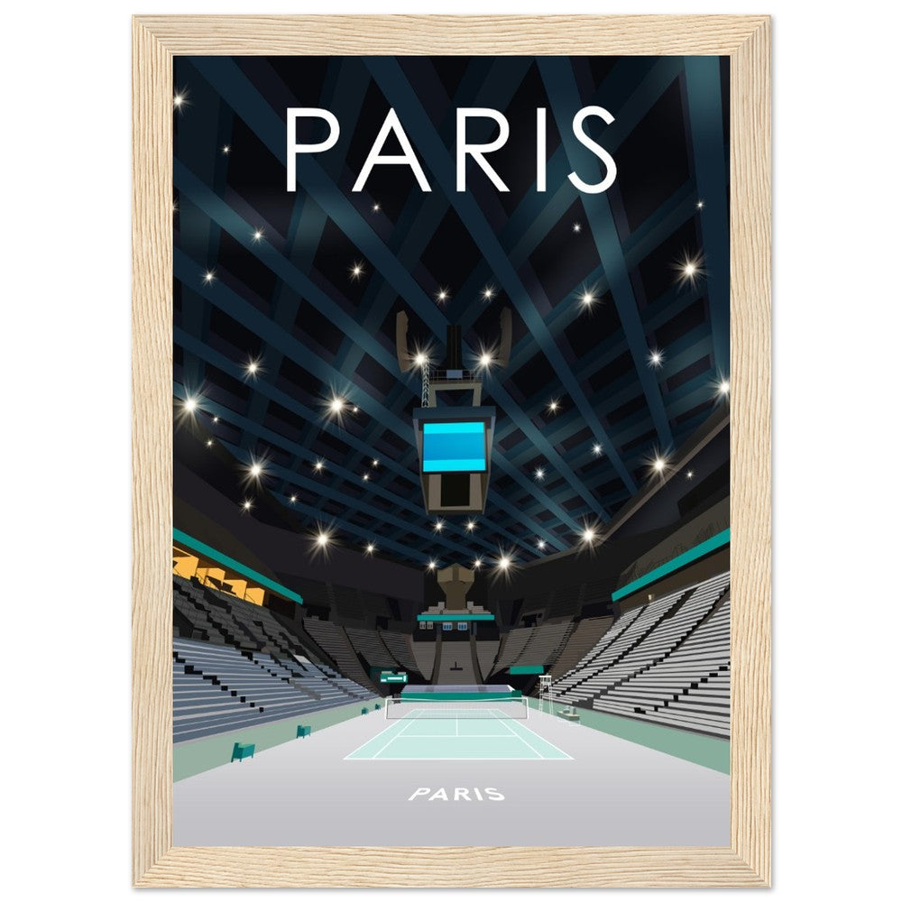 Paris Indoors ATP Masters Tennis Stadium Poster