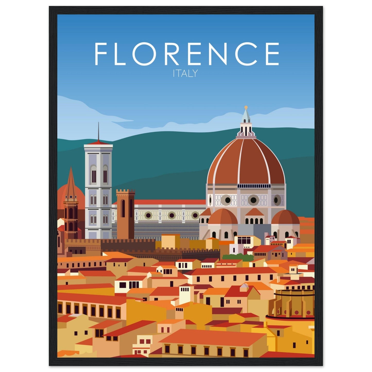 Florence Poster | Florence Wall Art | Florence Daytime Print