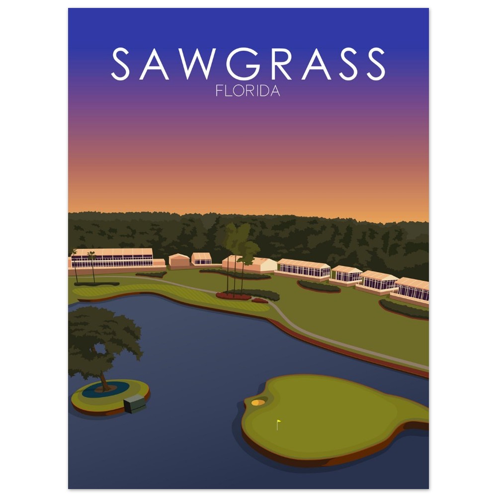TPC Sawgrass Golf Course Sunset Print
